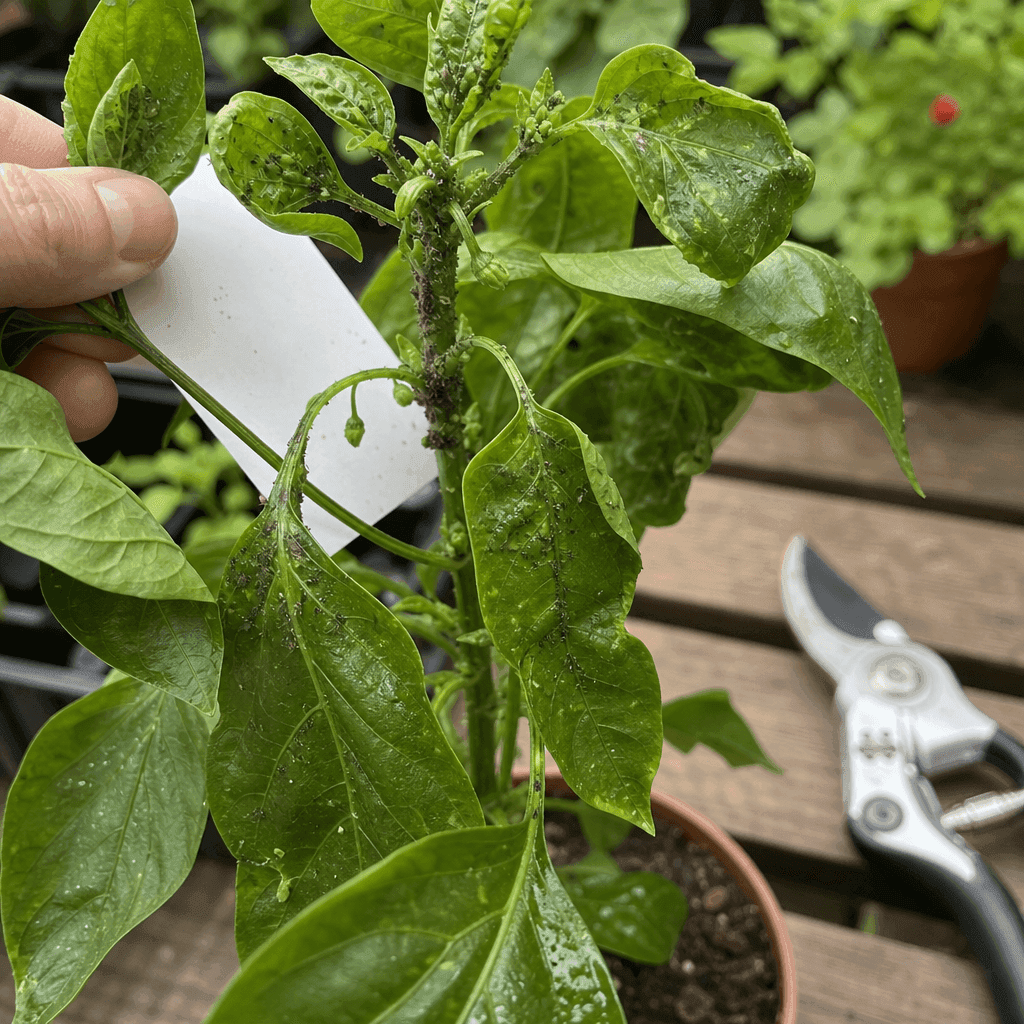 Aphids on pepper plants — decision path