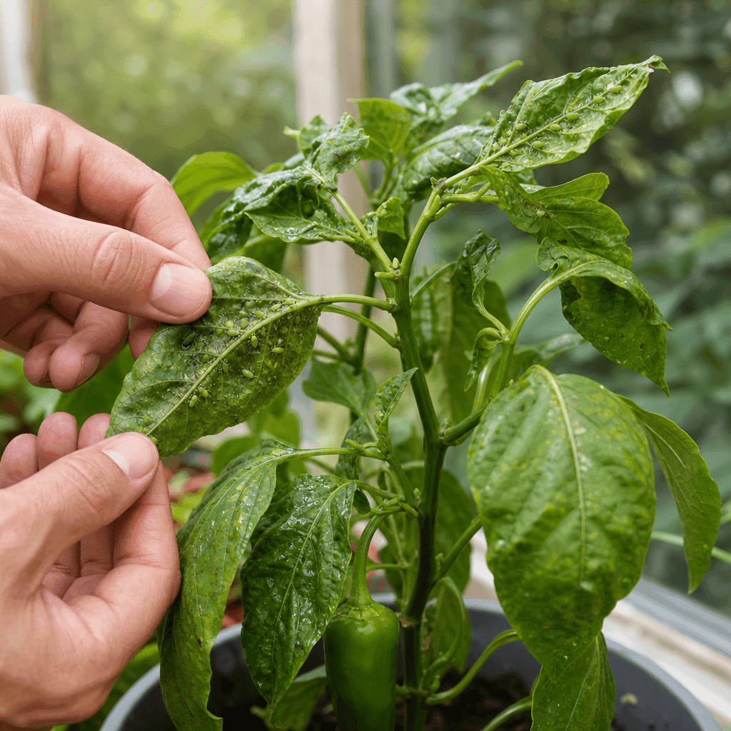 Aphids on pepper plants — overview