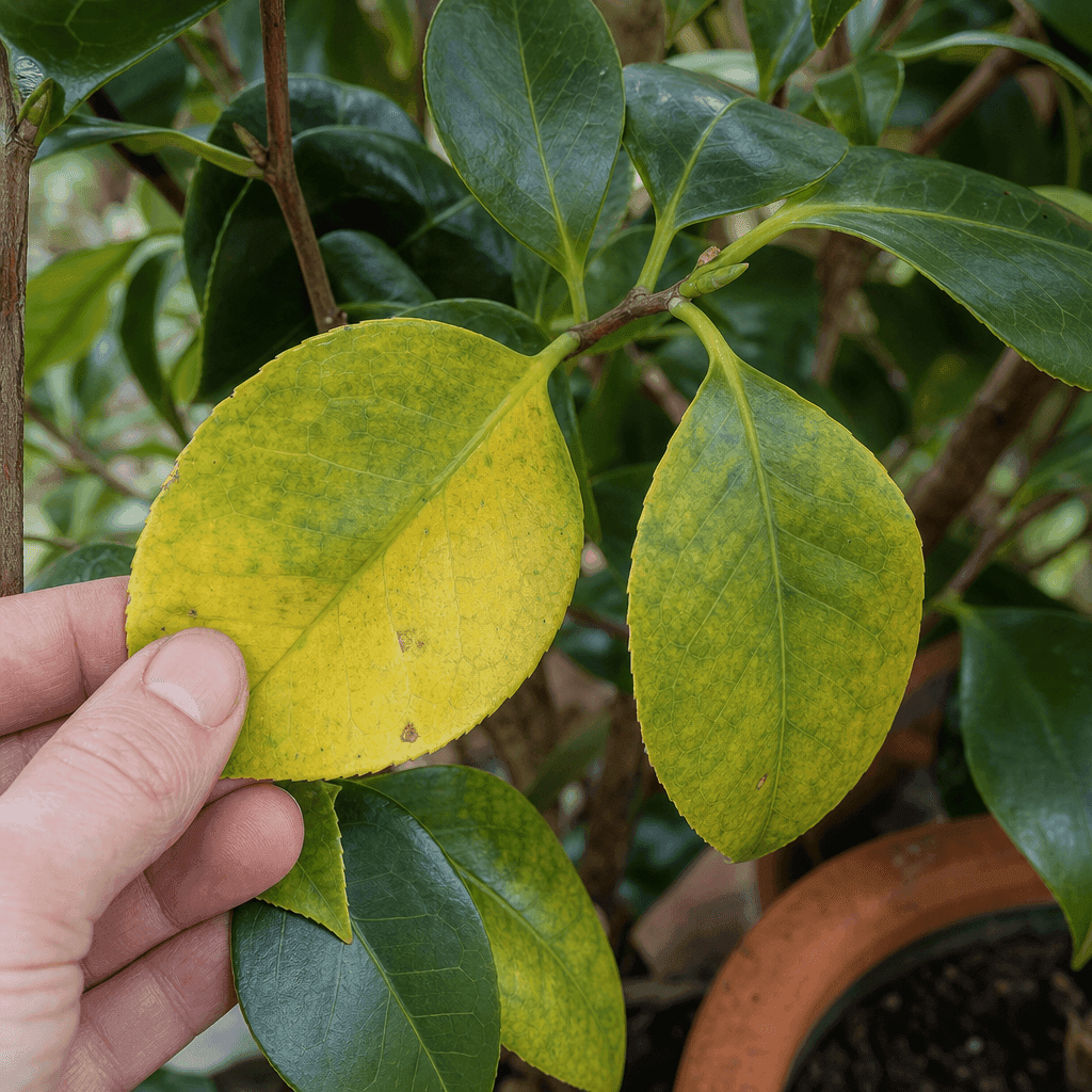 Camellia yellow leaves — what to do now