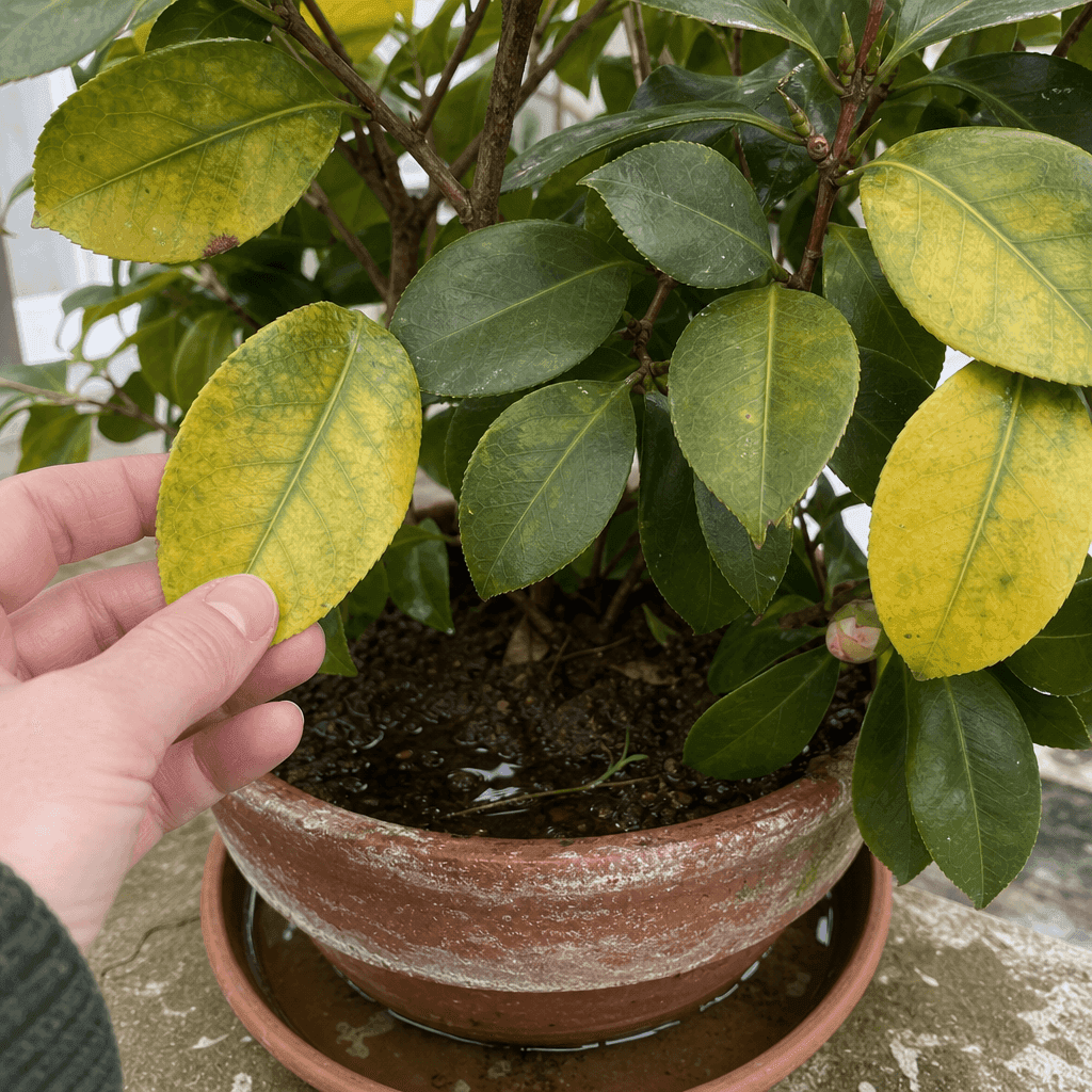 Camellia yellow leaves — what not to do