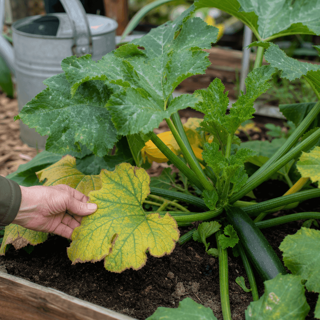 Courgette yellow leaves — what to do now