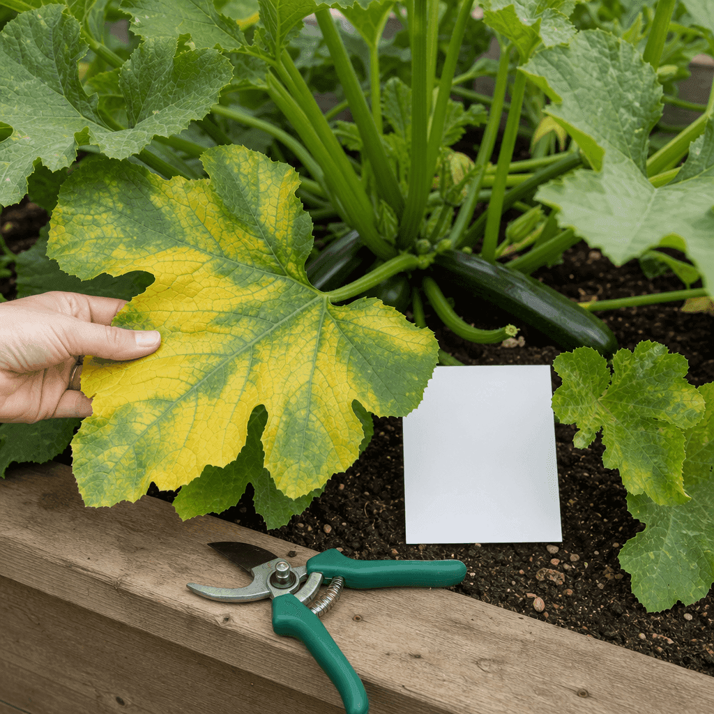 Courgette yellow leaves — decision path