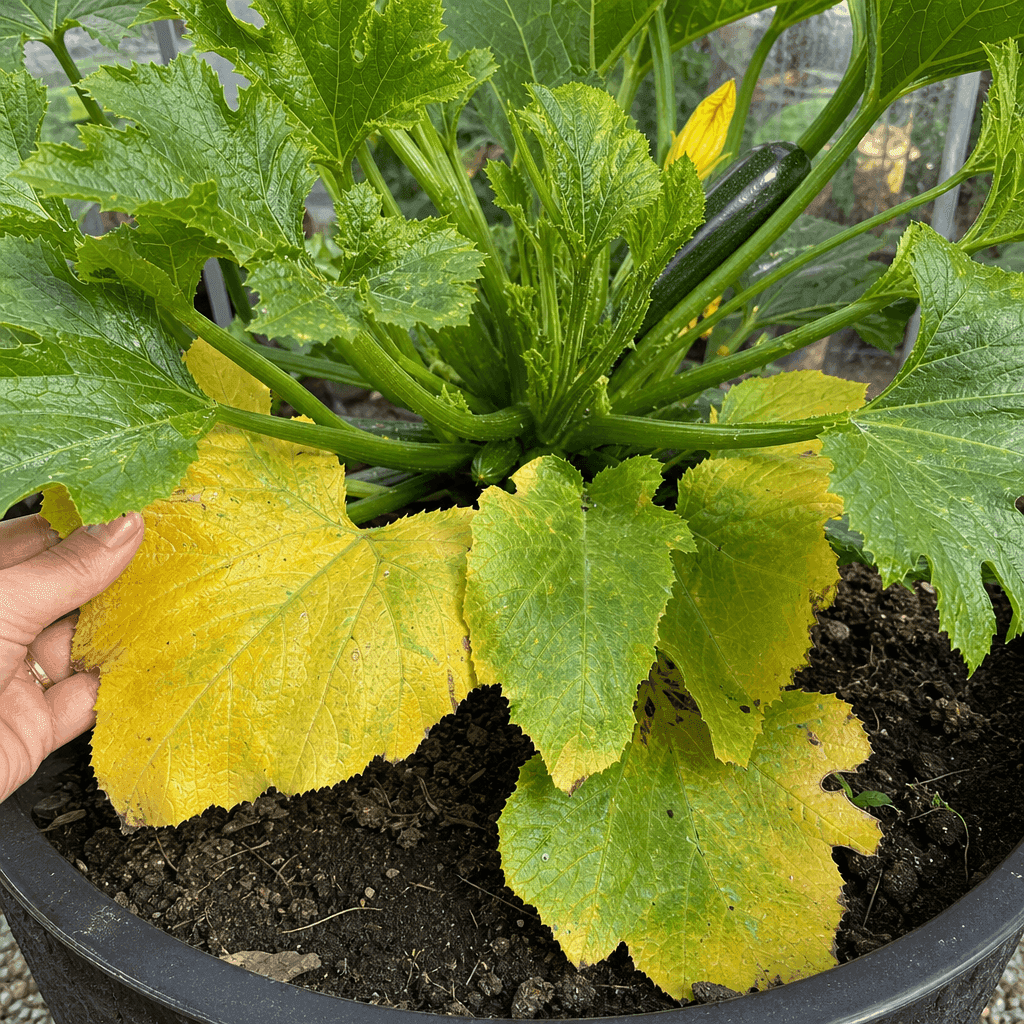 Courgette yellow leaves — UK timing notes