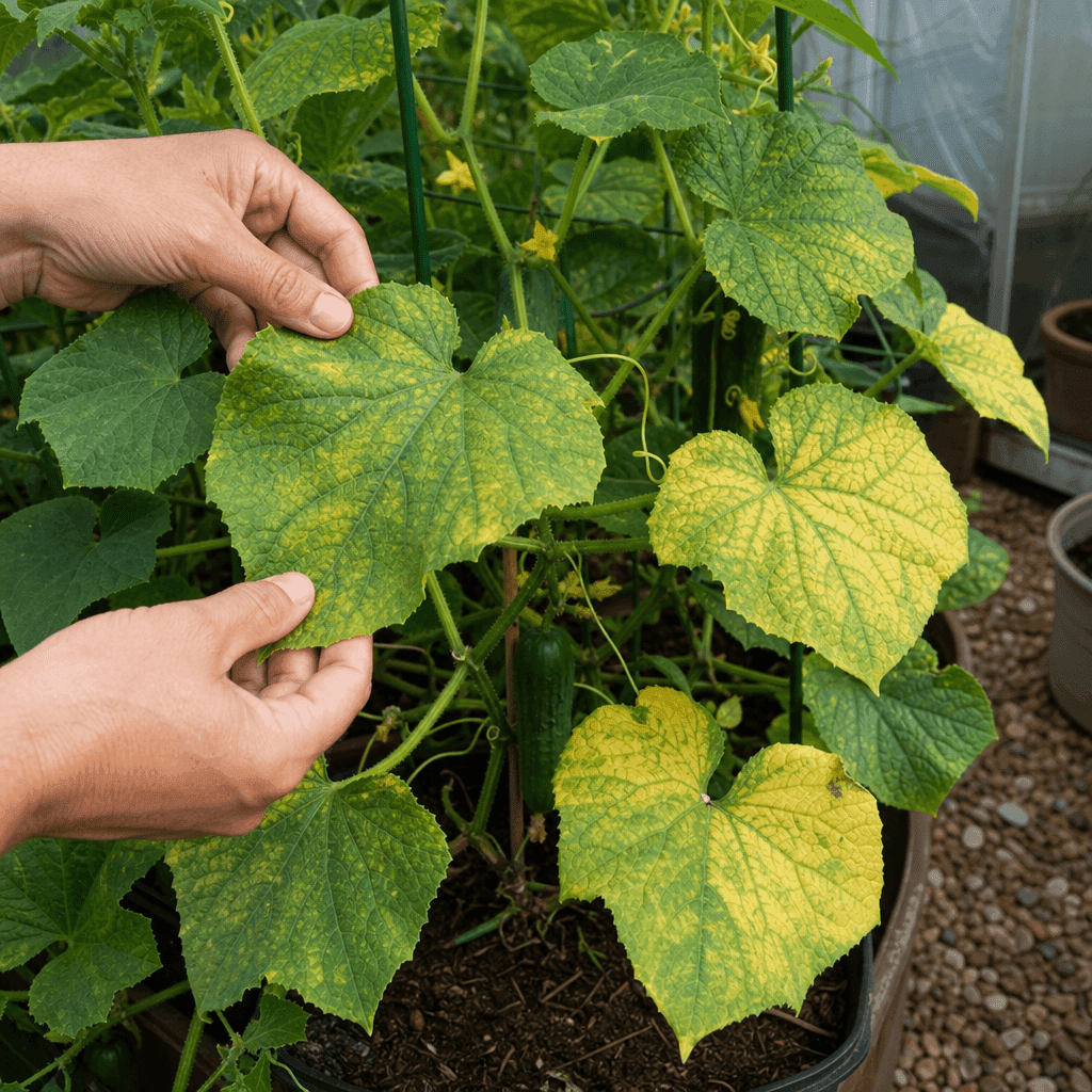 Cucumber yellow leaves — quick diagnosis chart