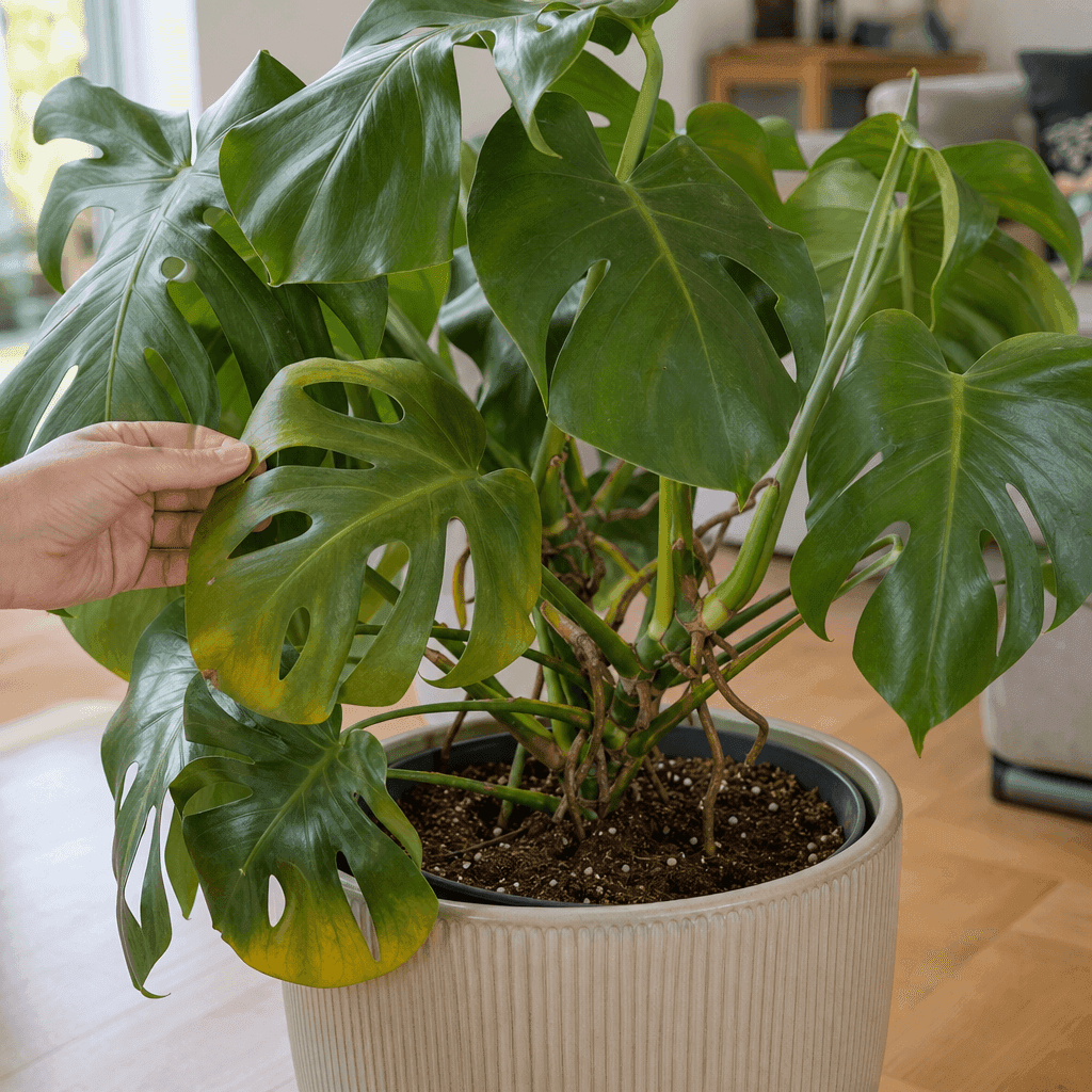 Monstera Leaves Turning Yellow After Repotting — what to do now