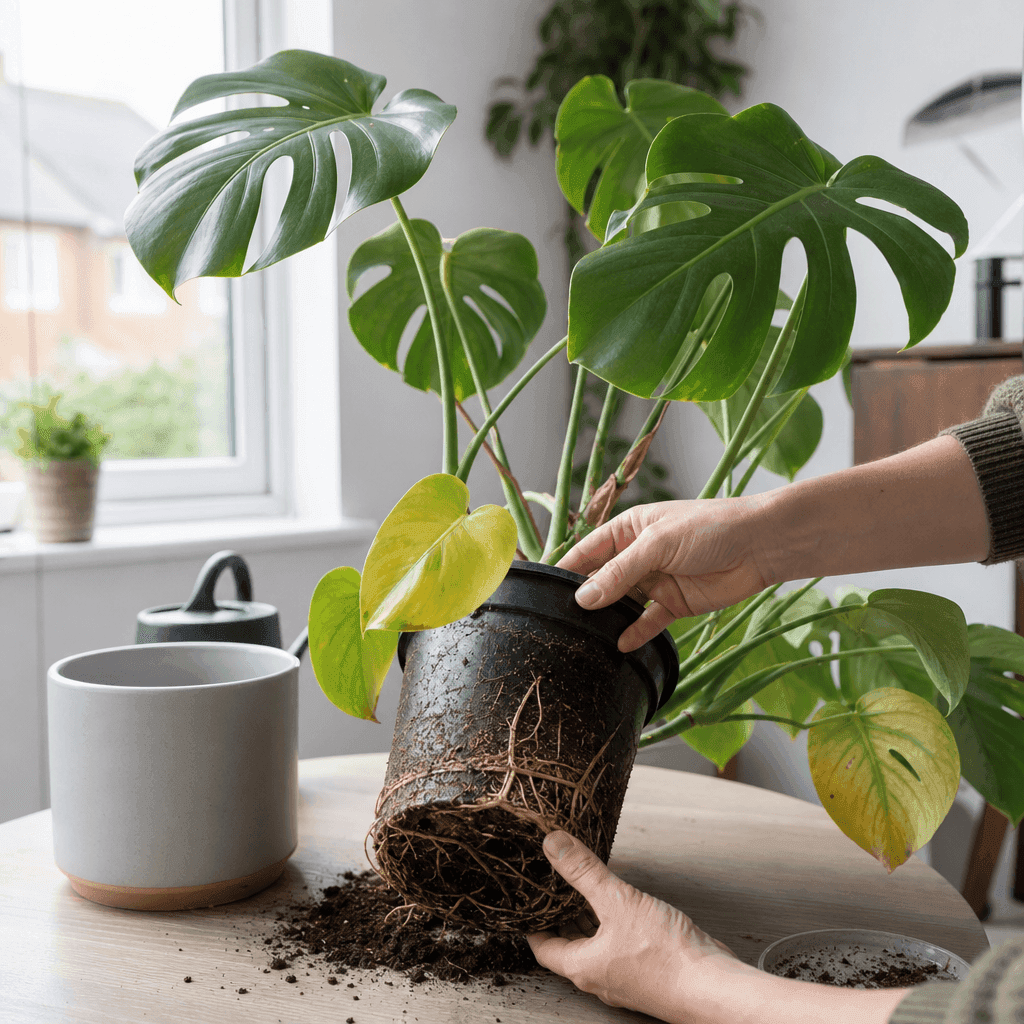 Monstera Leaves Turning Yellow After Repotting — overview