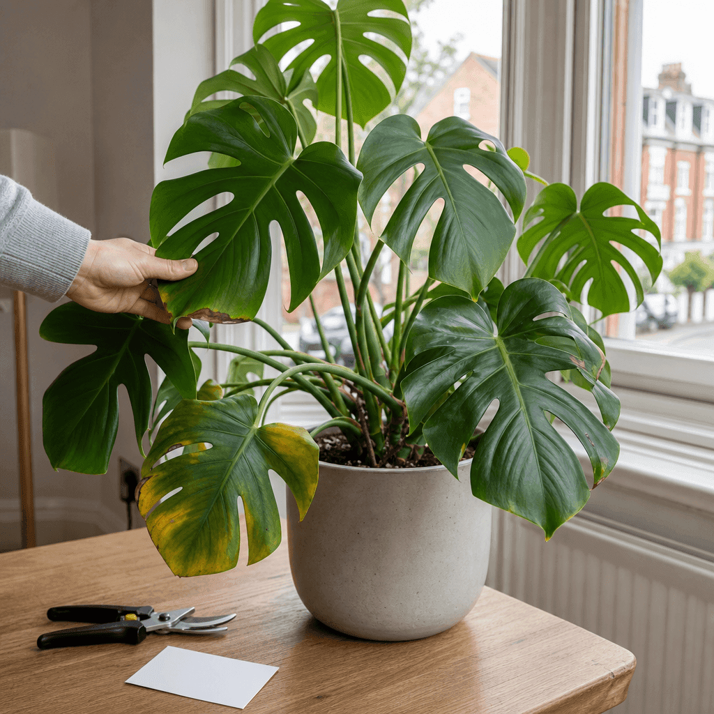 Repotting monstera — decision path
