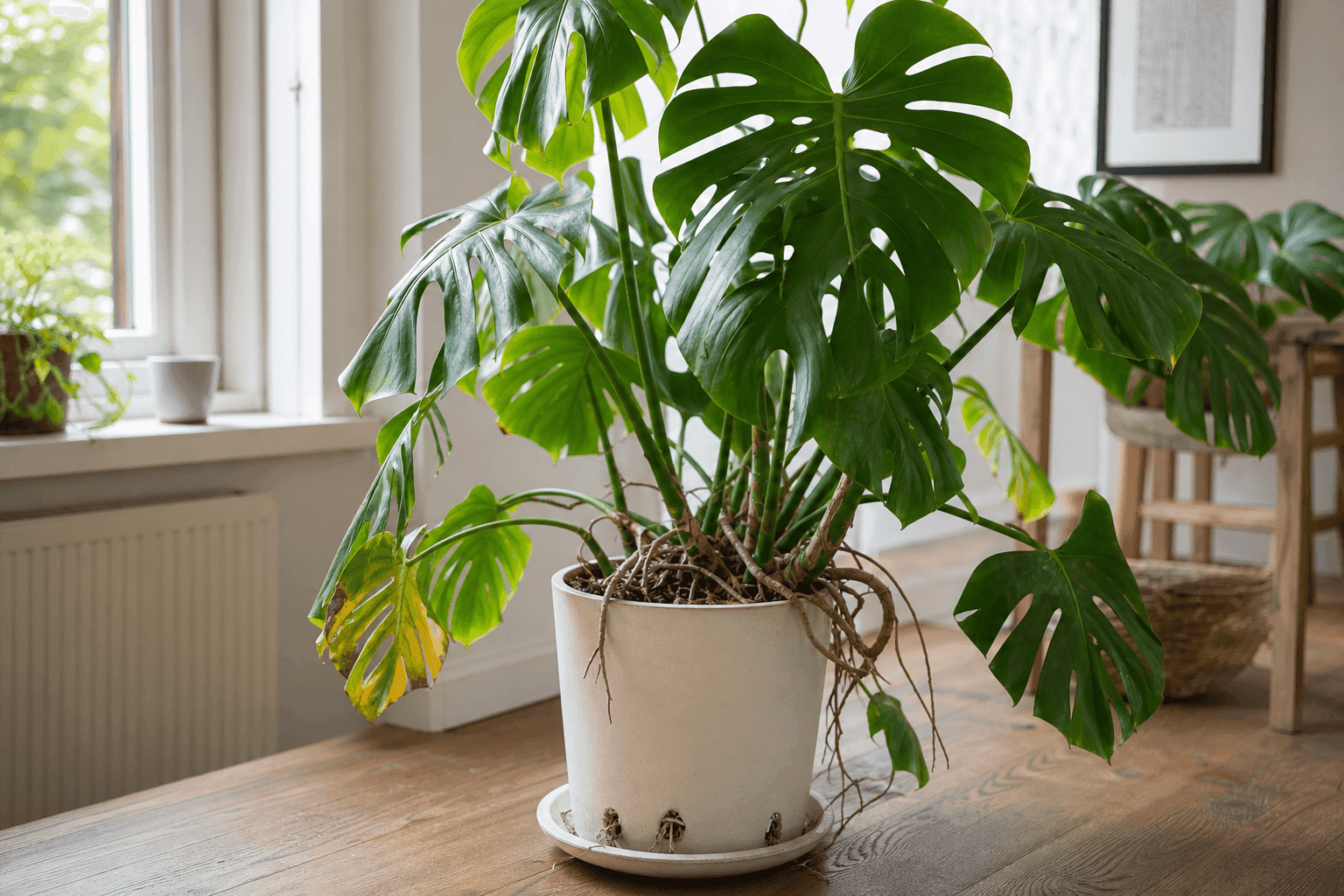 Repotting monstera