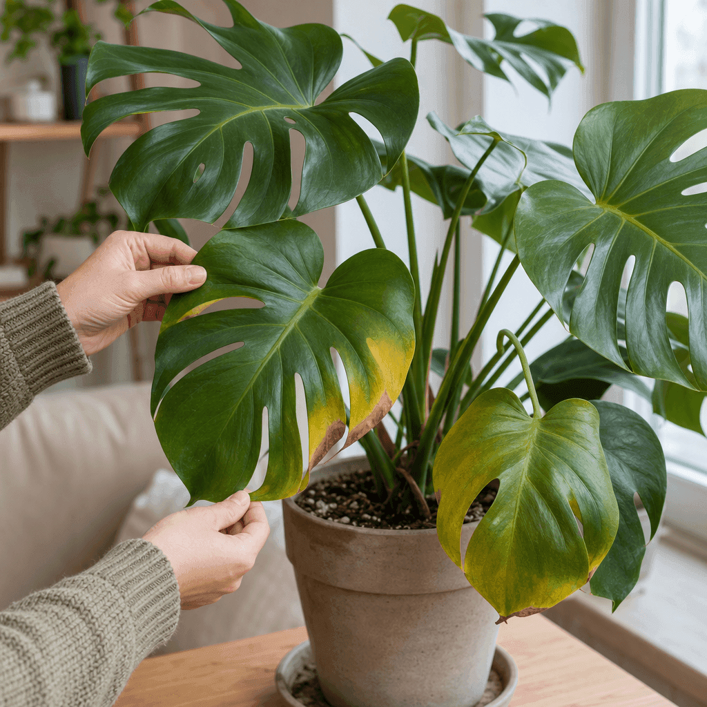 Repotting monstera — quick diagnosis chart