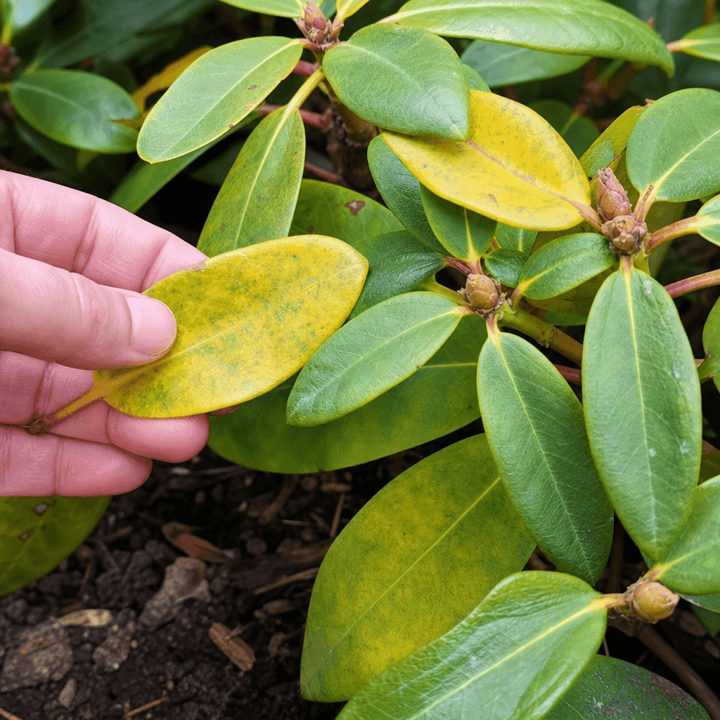 Rhododendron yellow leaves — what to do now