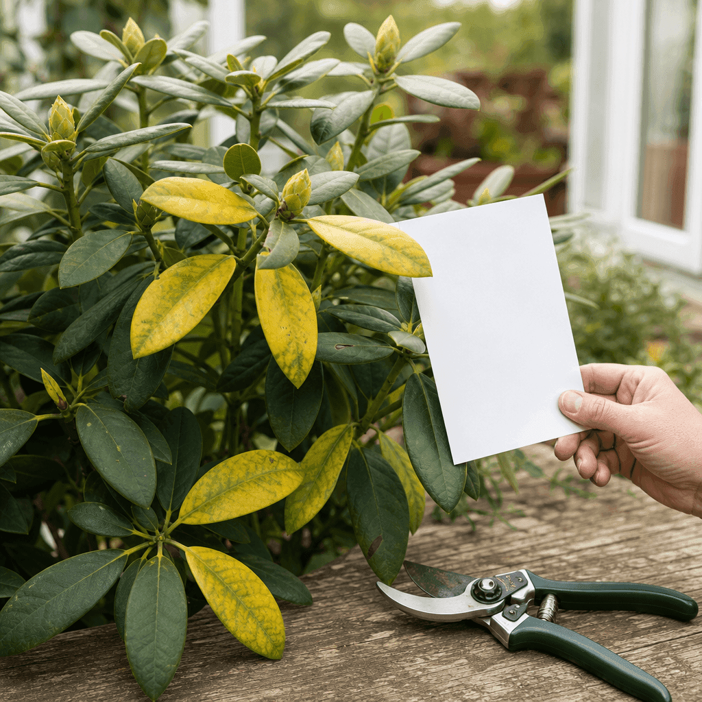 Rhododendron yellow leaves — decision path