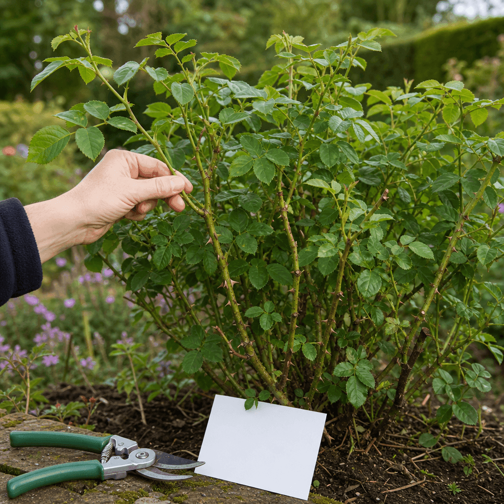 Rose plant not flowering — decision path