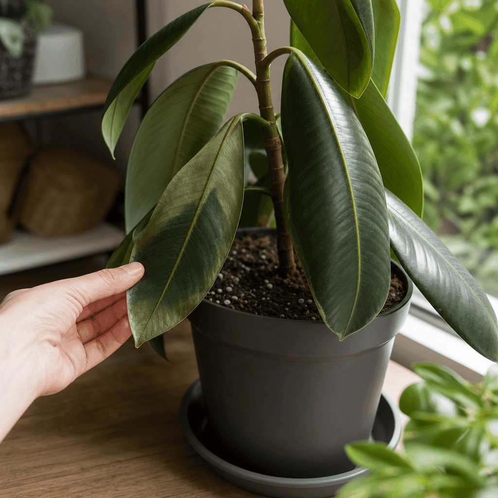 Rubber plant leaves drooping — what to do now