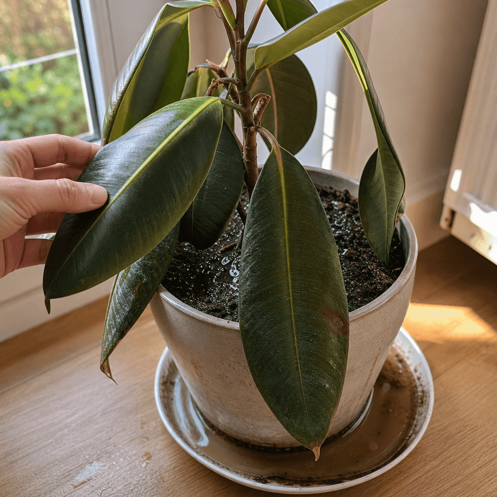 Rubber plant leaves drooping — what not to do