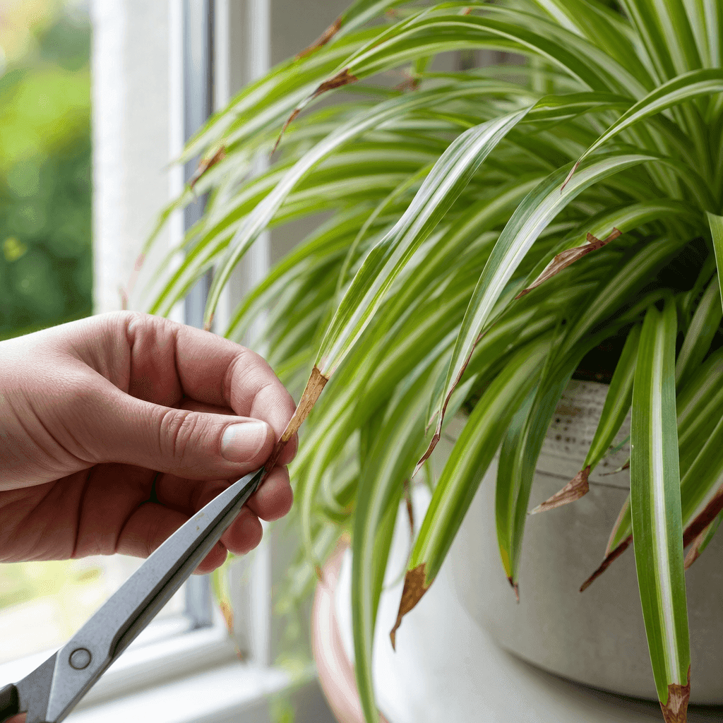 Spider plant brown tips — what to do now