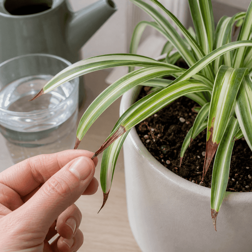 Spider plant brown tips — most likely causes