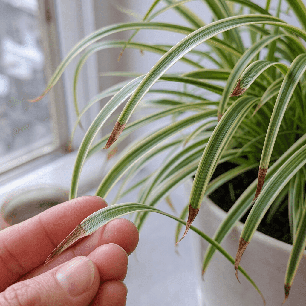 Spider plant brown tips — UK timing notes