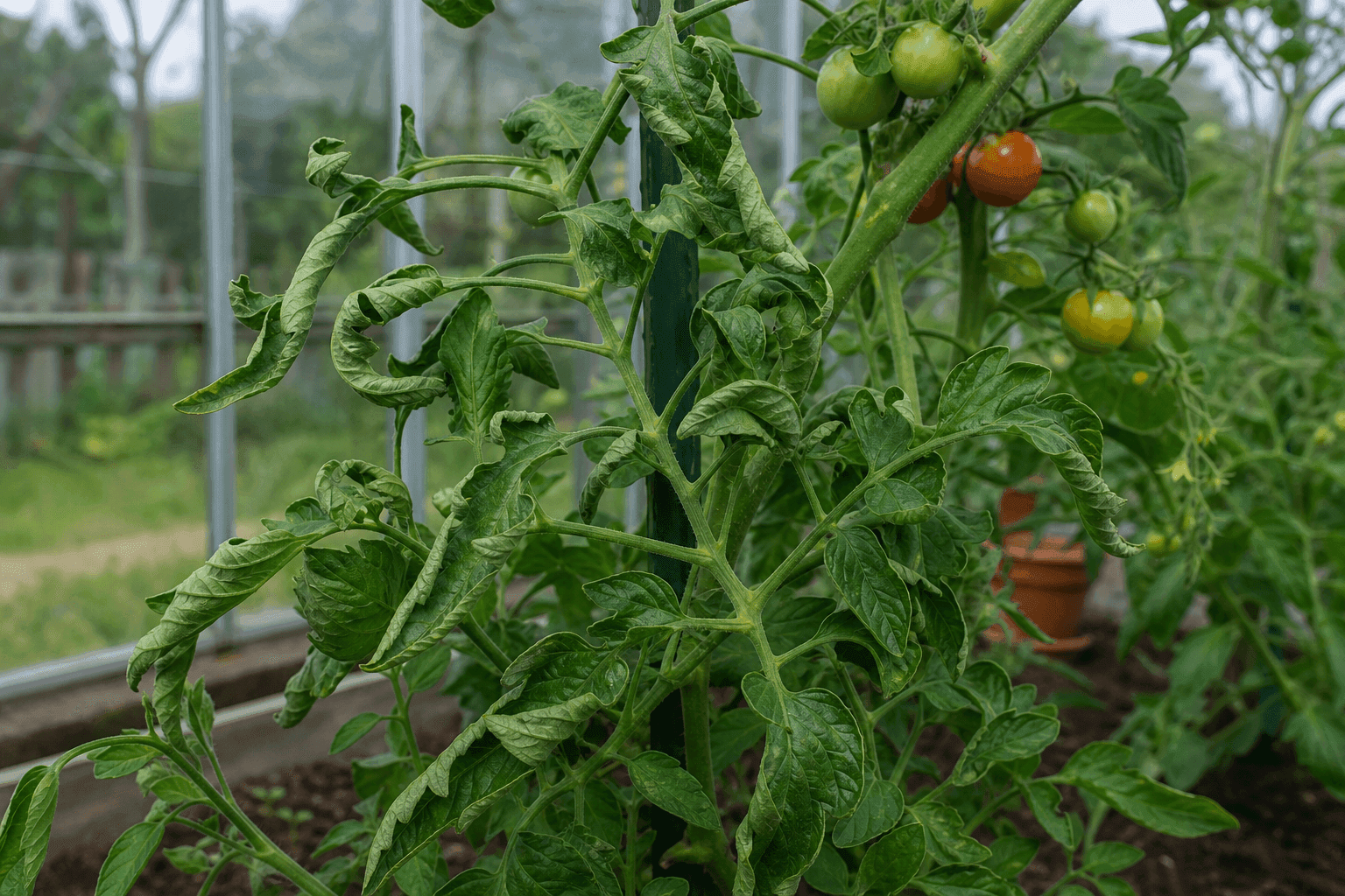 Tomato Leaves Curling Upwards