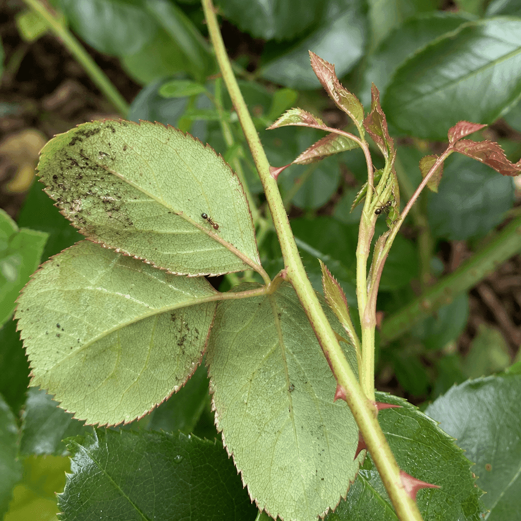 Aphids on roses: Honeydew, ants and black sooty mould