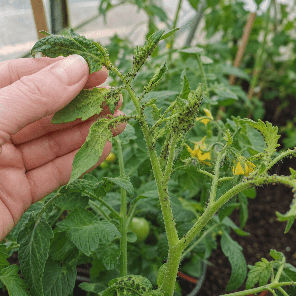 Aphids on tomato plants — overview