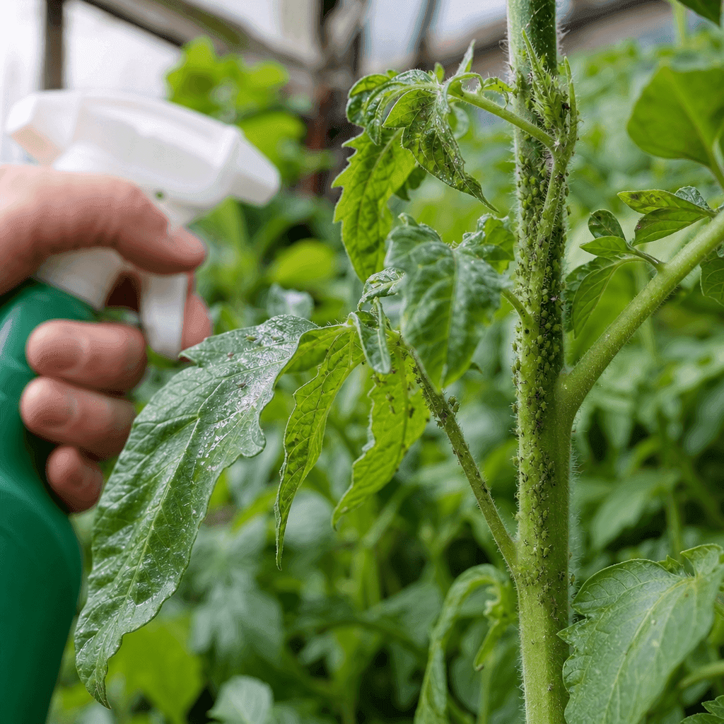 Aphids on tomato plants — what not to do