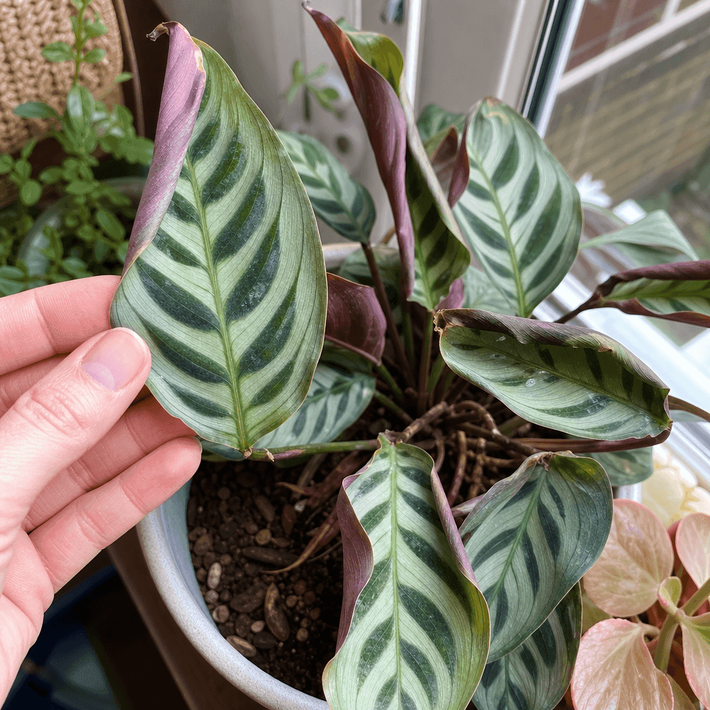 Calathea plant leaves curling — what to do now