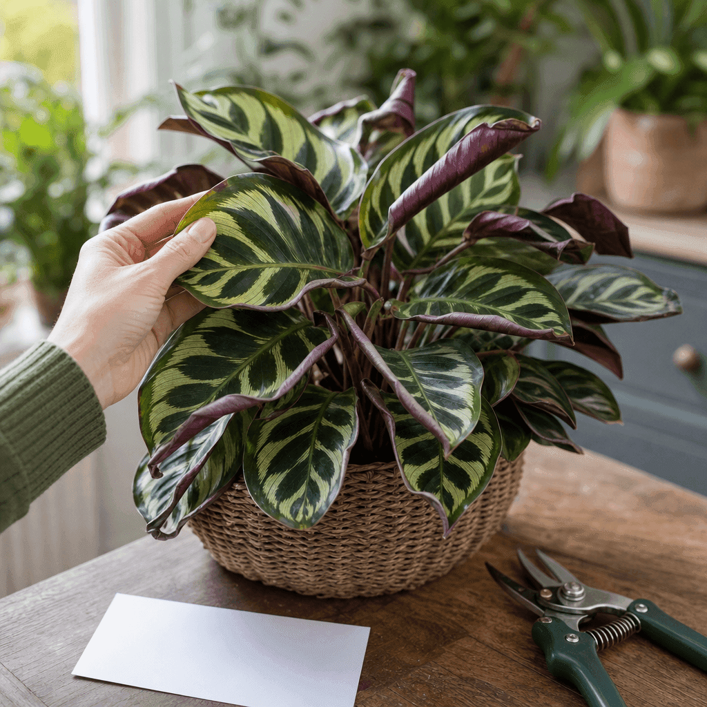 Calathea plant leaves curling — decision path