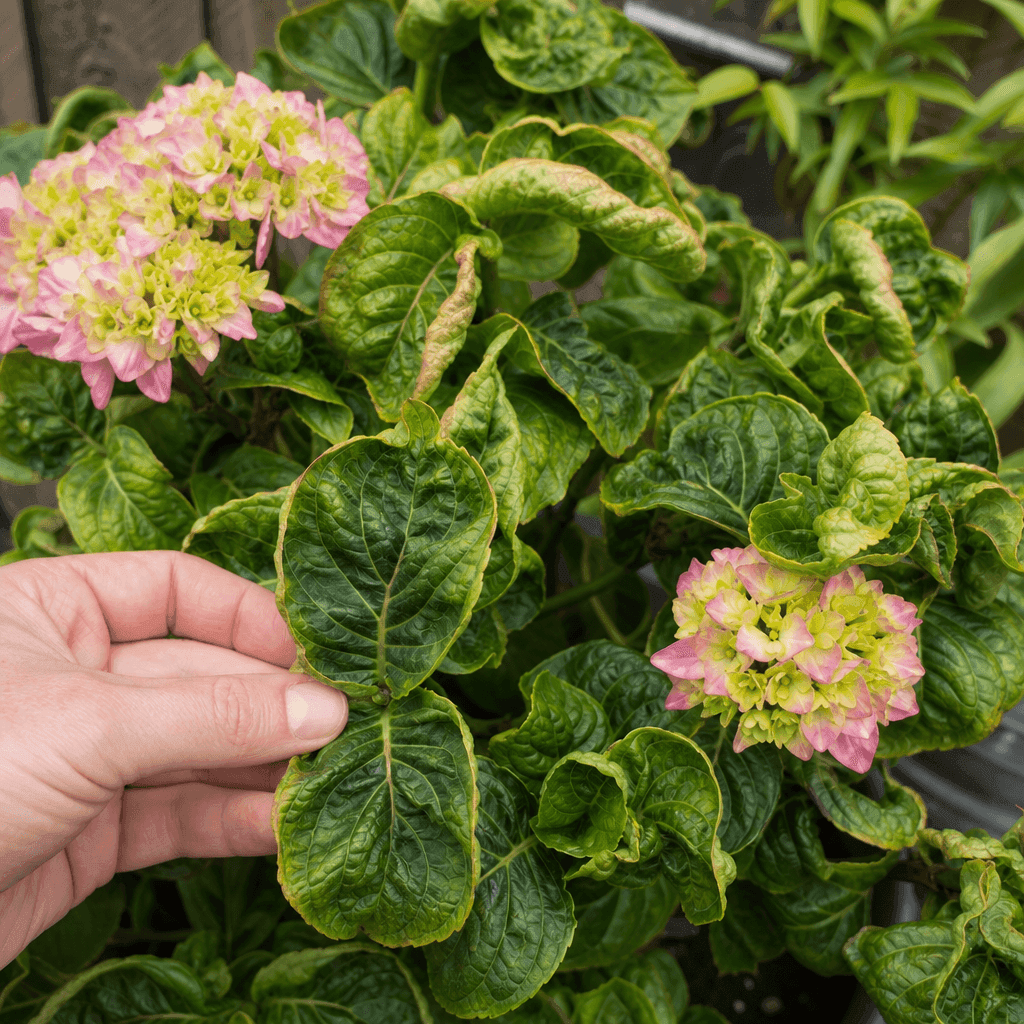 Hydrangea curling leaves — what not to do