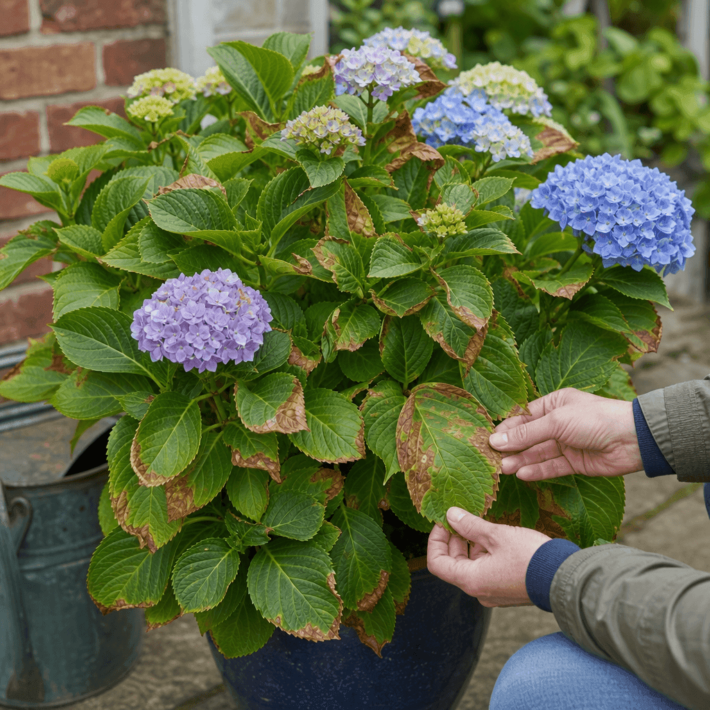 Hydrangea leaves brown — quick diagnosis chart