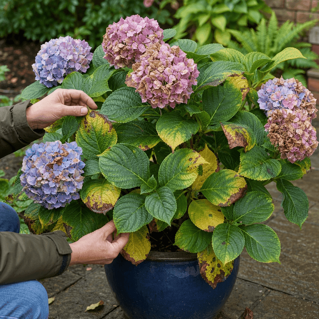 Hydrangea problems — quick diagnosis chart
