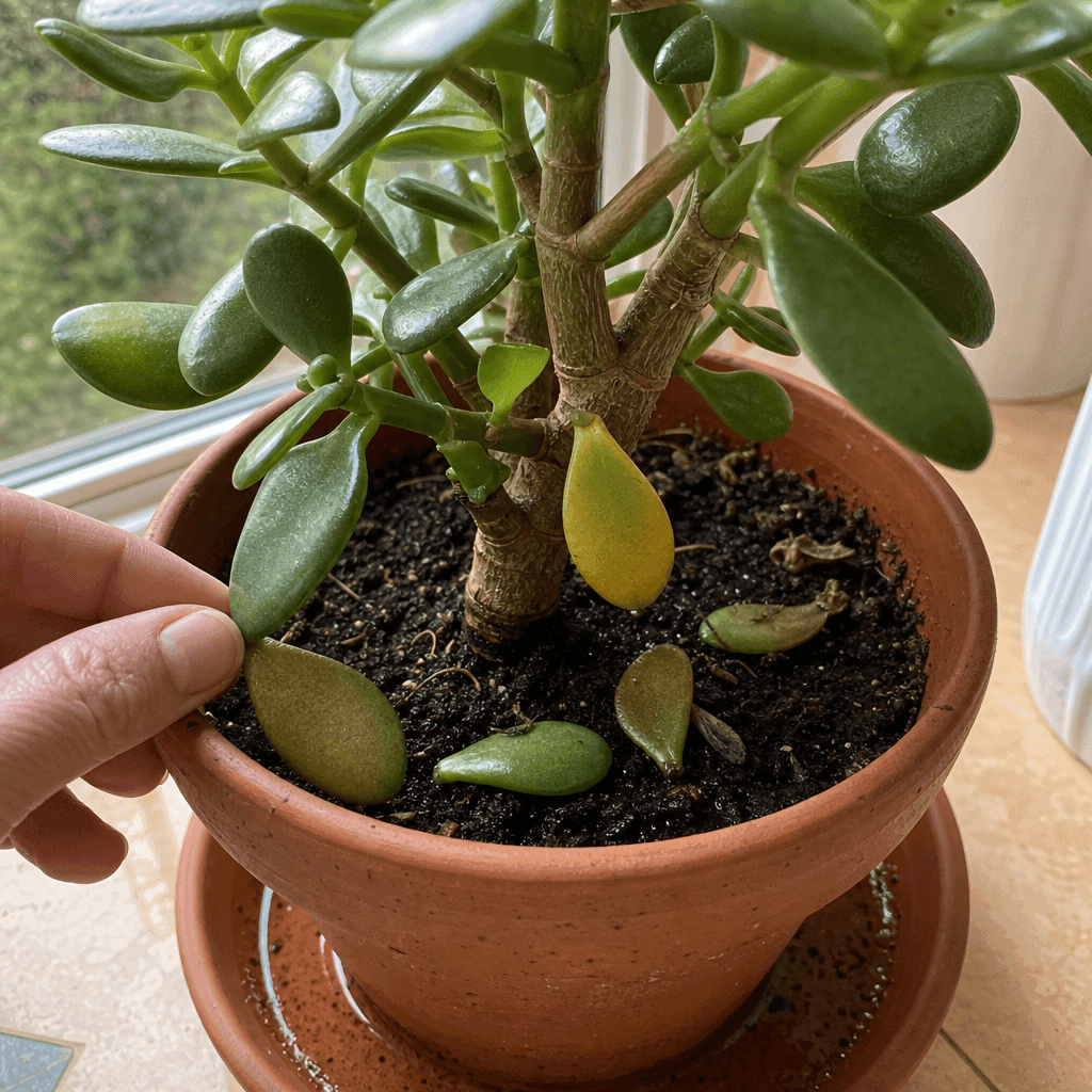 Jade plant dropping leaves — most likely causes