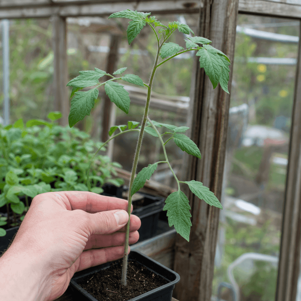 Leggy tomato seedlings — what to do now