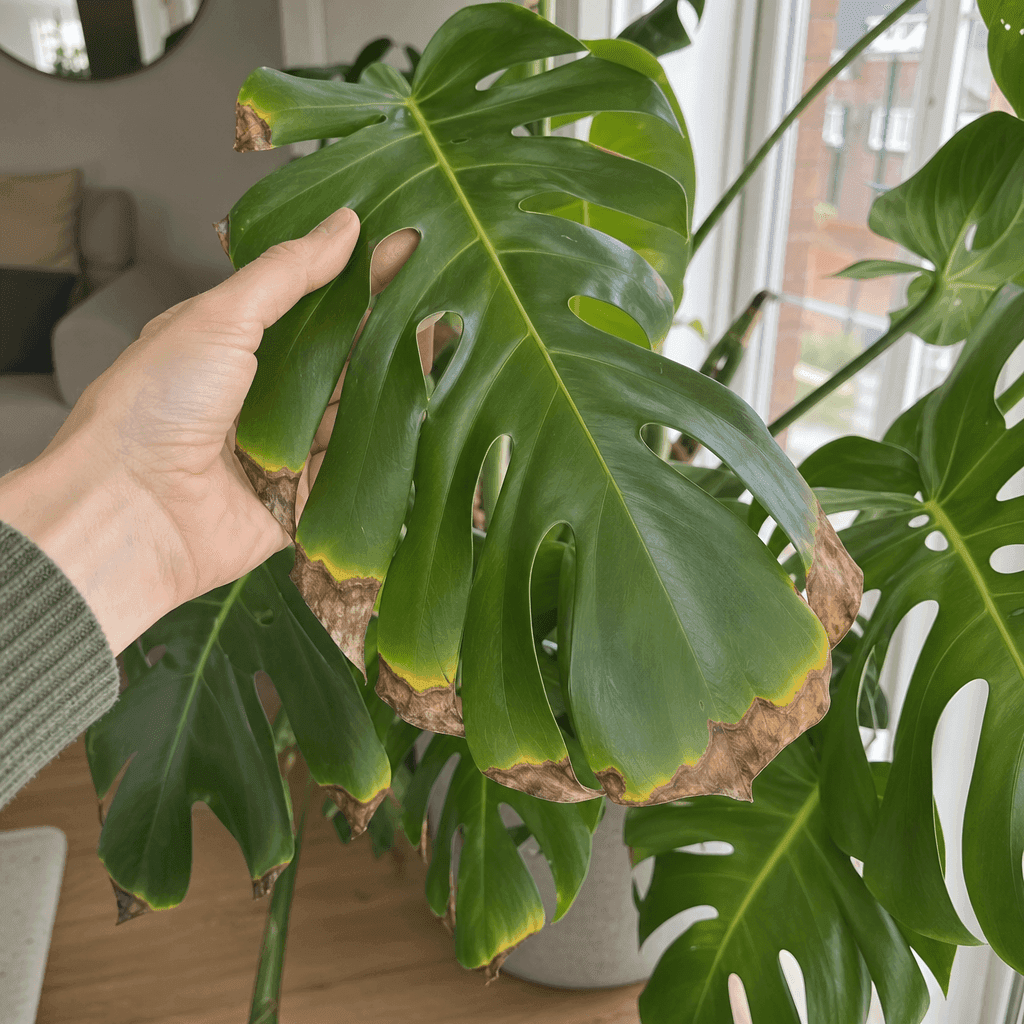 Monstera brown leaves — what to do now