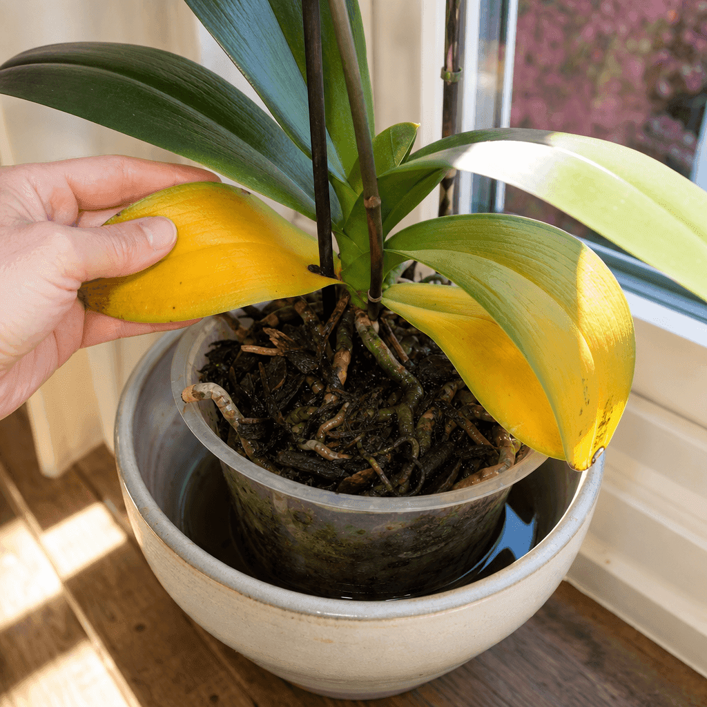 Orchid yellow leaves — what not to do