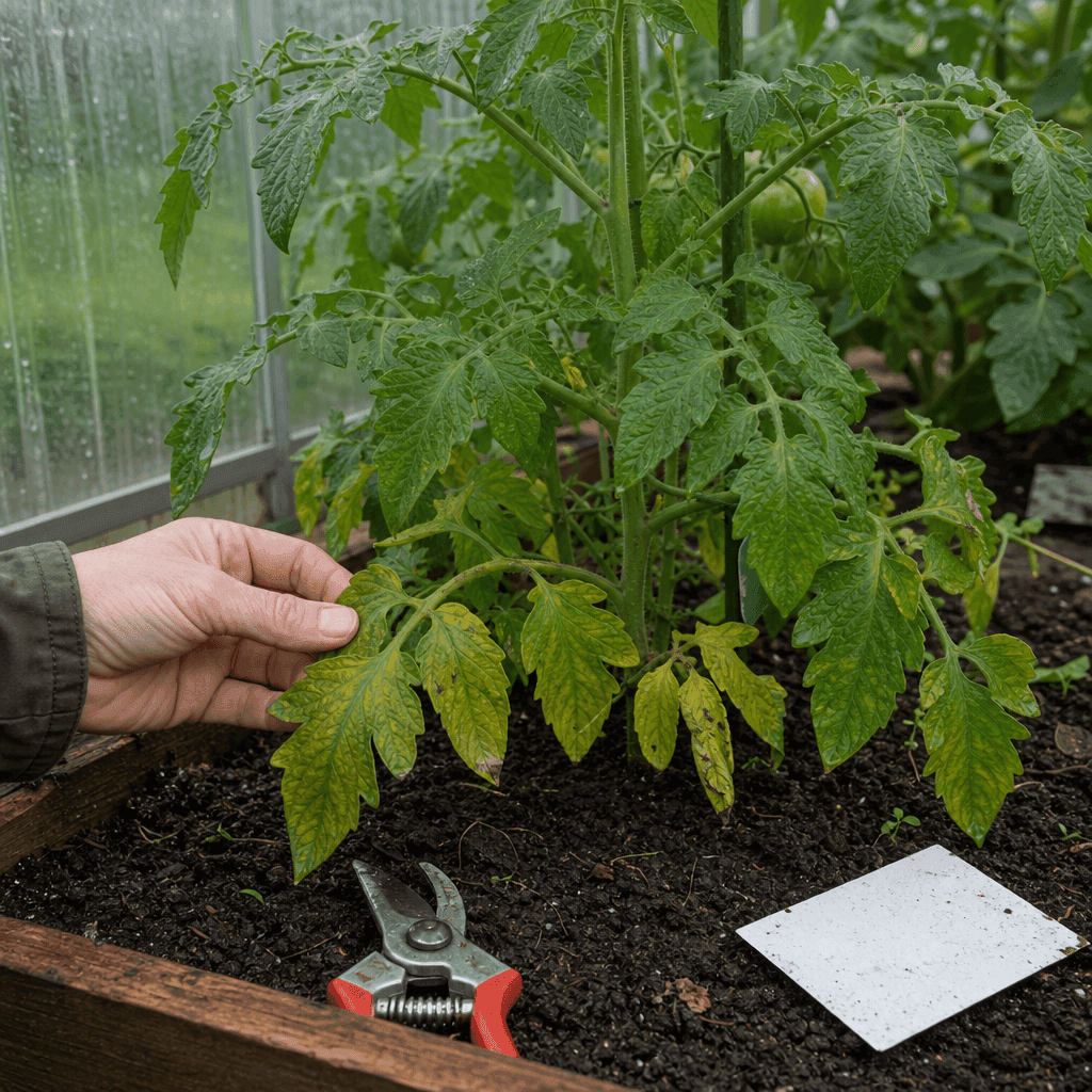 Overwatered tomato plant — decision path