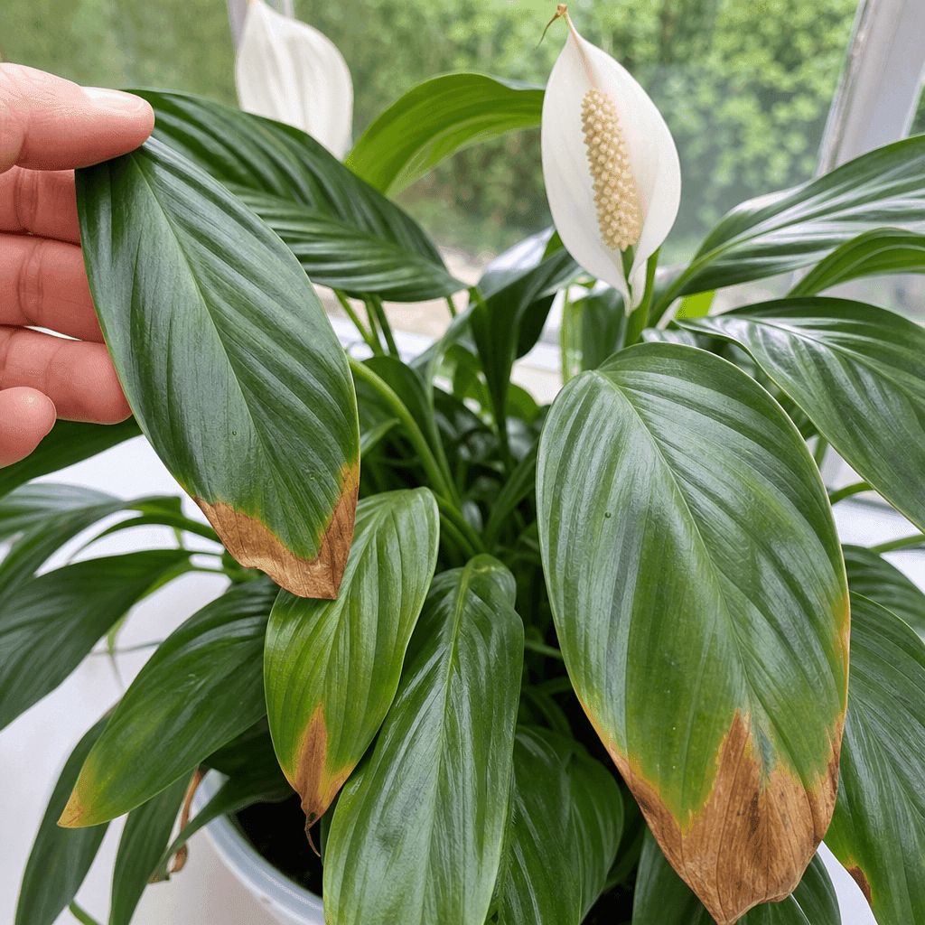 Peace lily brown tips — what to do now