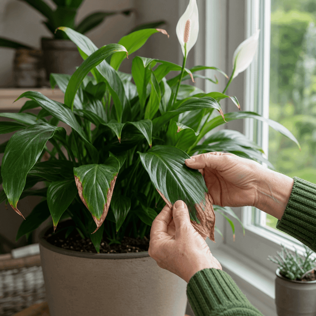 Peace lily brown tips — overview