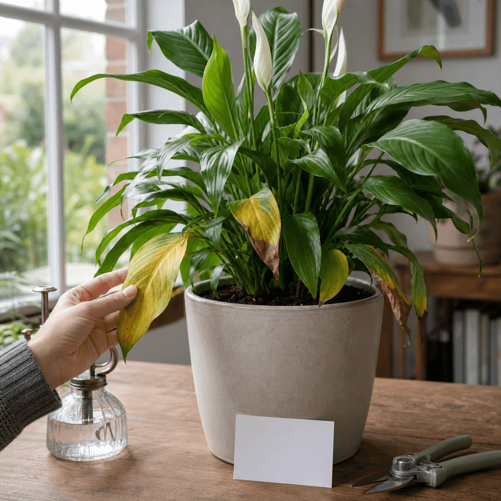 Peace lily dying — decision path