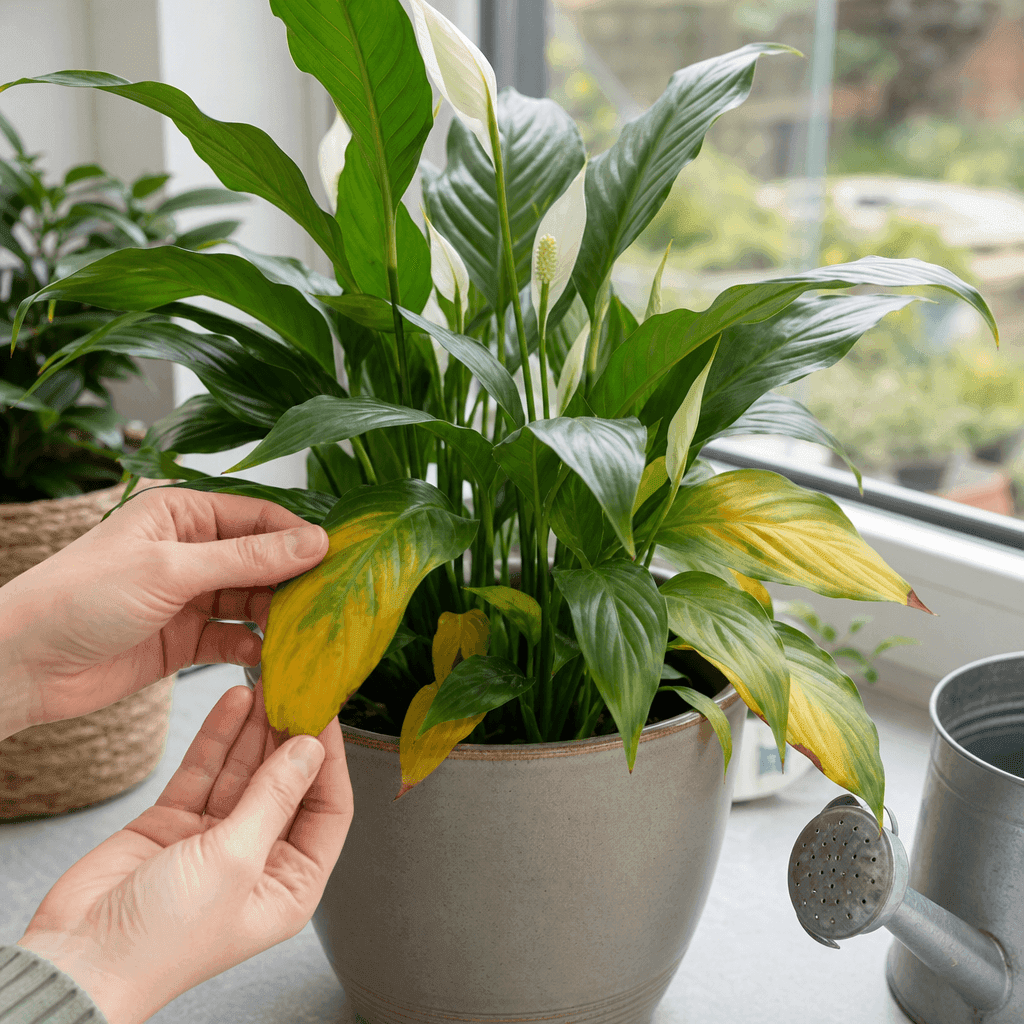 Peace lily yellow leaves — overview
