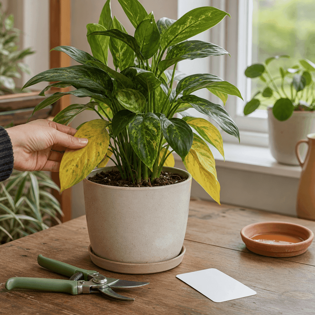 Plant Leaves Turning Yellow — decision path
