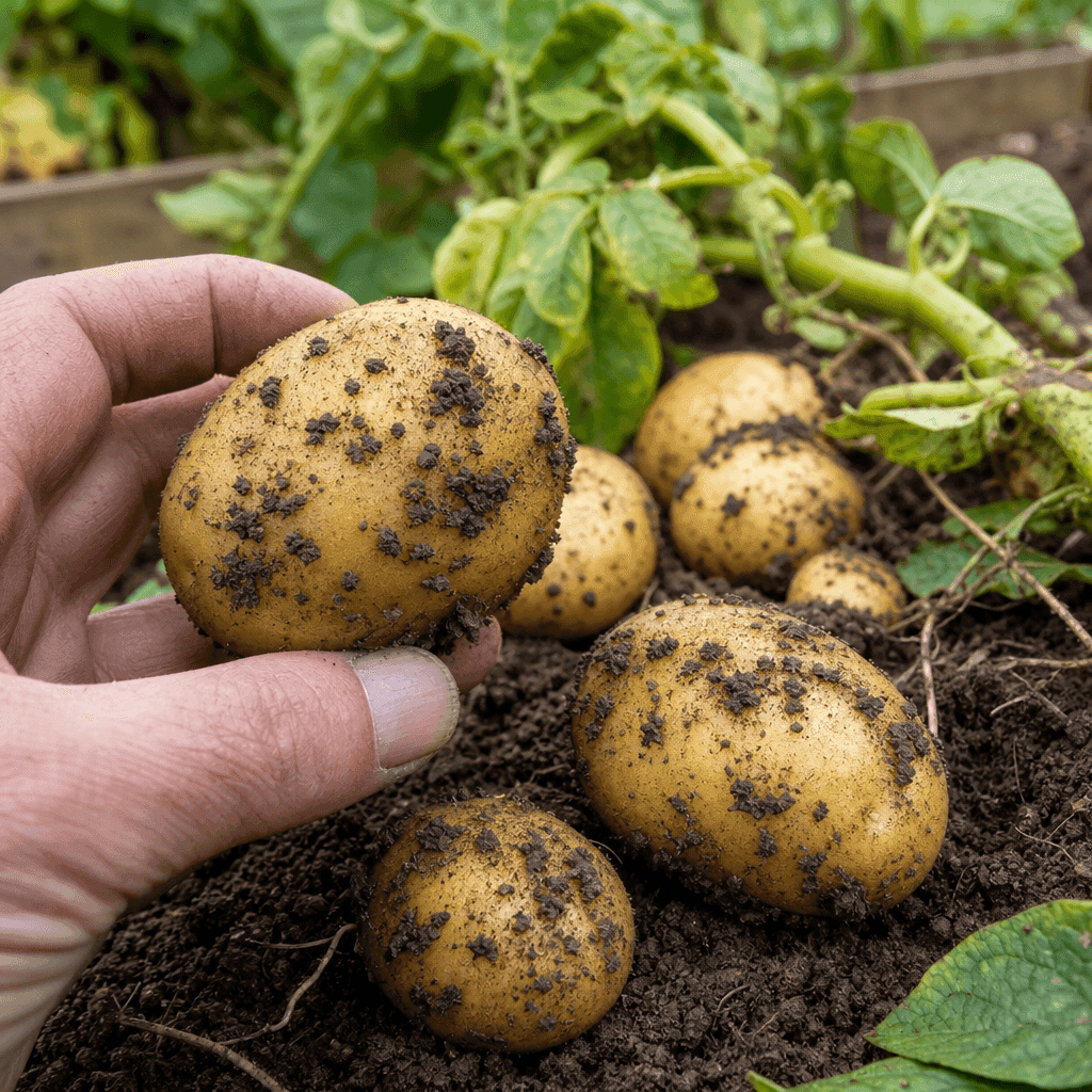 Potato black spots: Black scurf on the potato skin