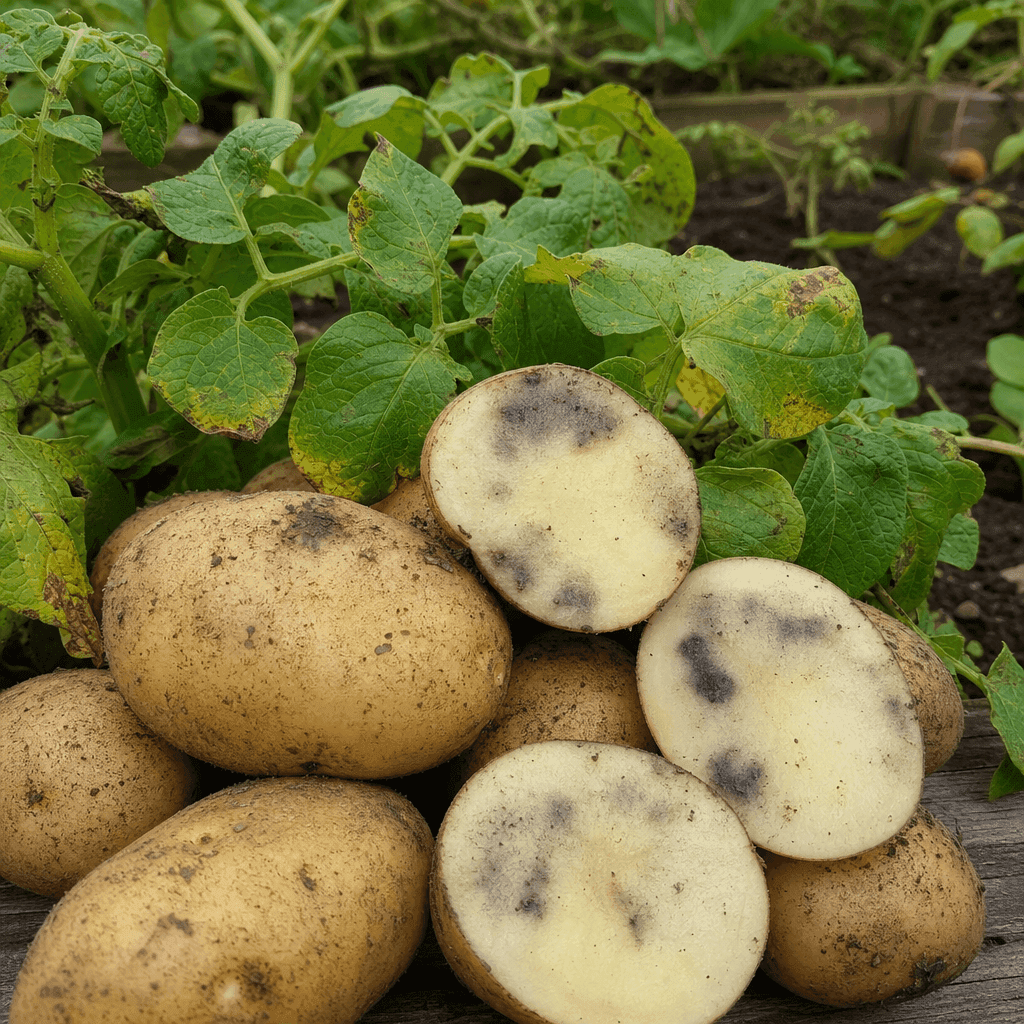 Potato black spots: Internal black spot bruising