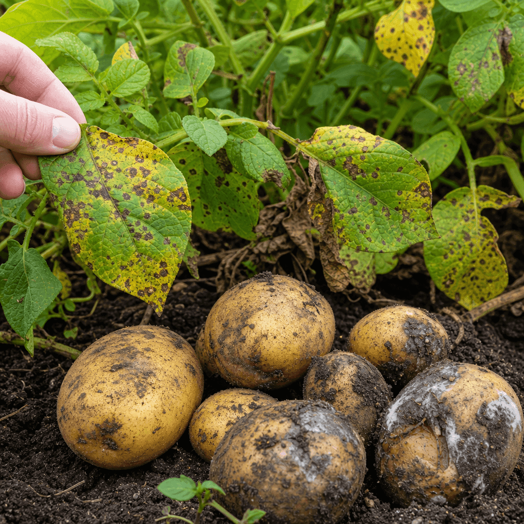Potato black spots: Soft rot, mould and unsafe black spots