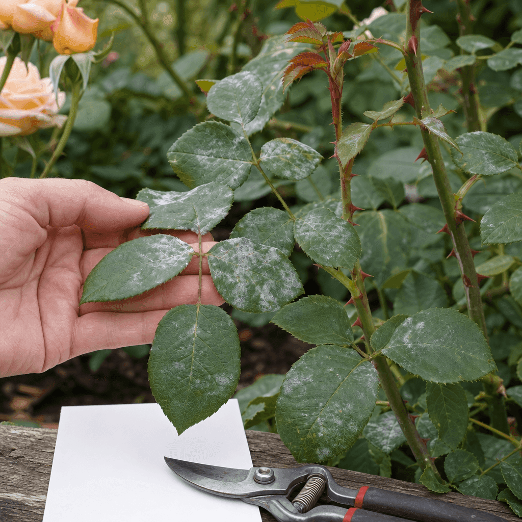 Powdery mildew on roses — decision path