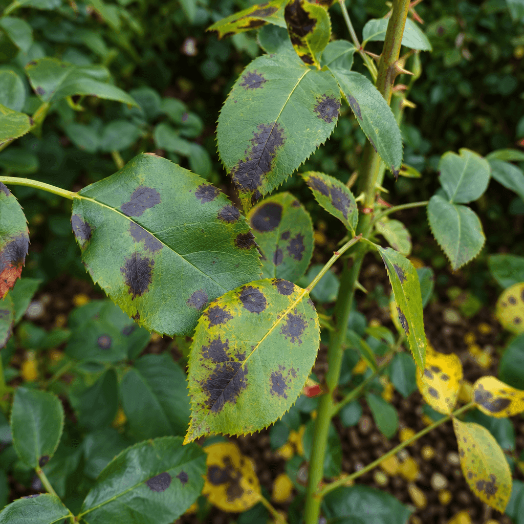 Black spot on roses: Rose black spot