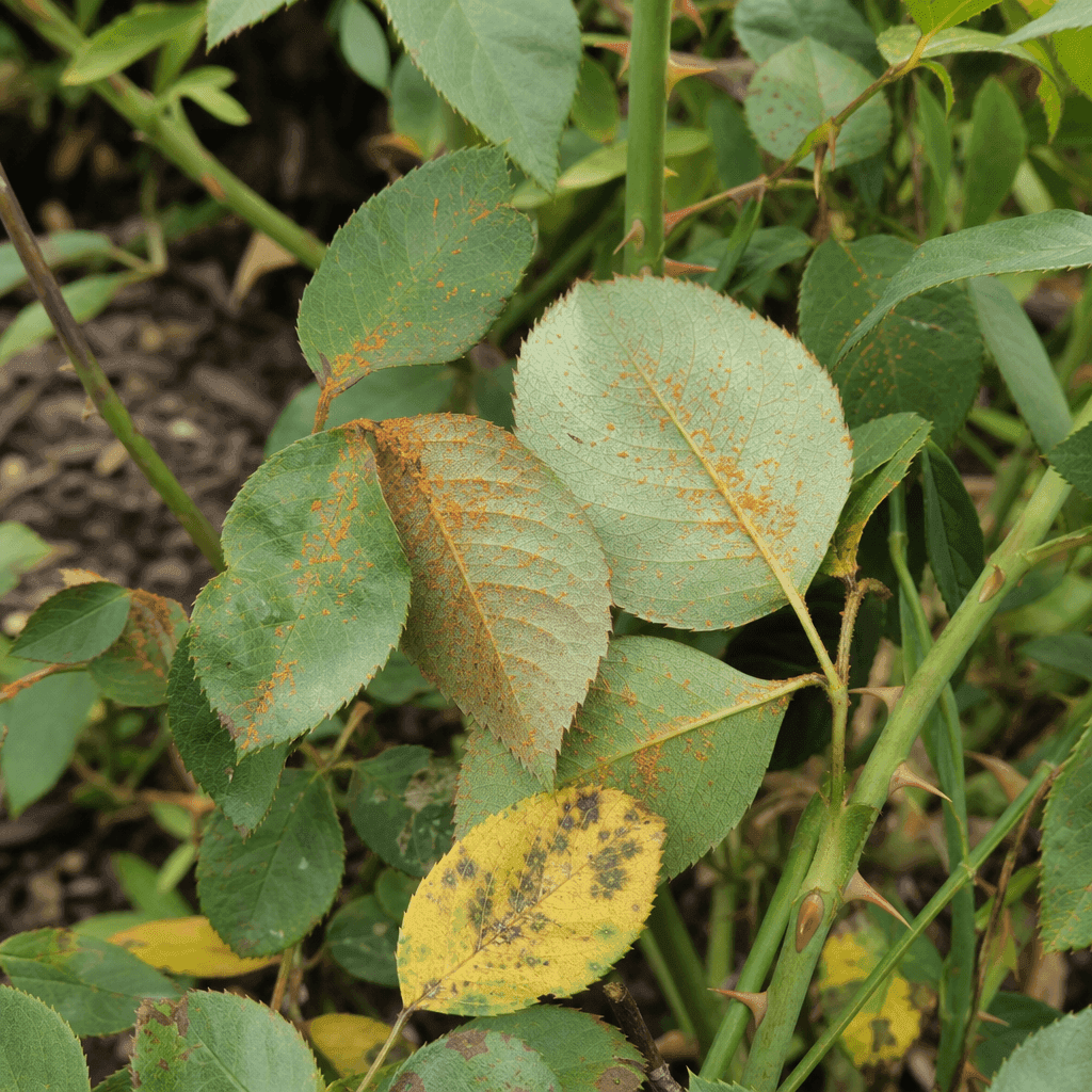 Black spot on roses: Rose rust