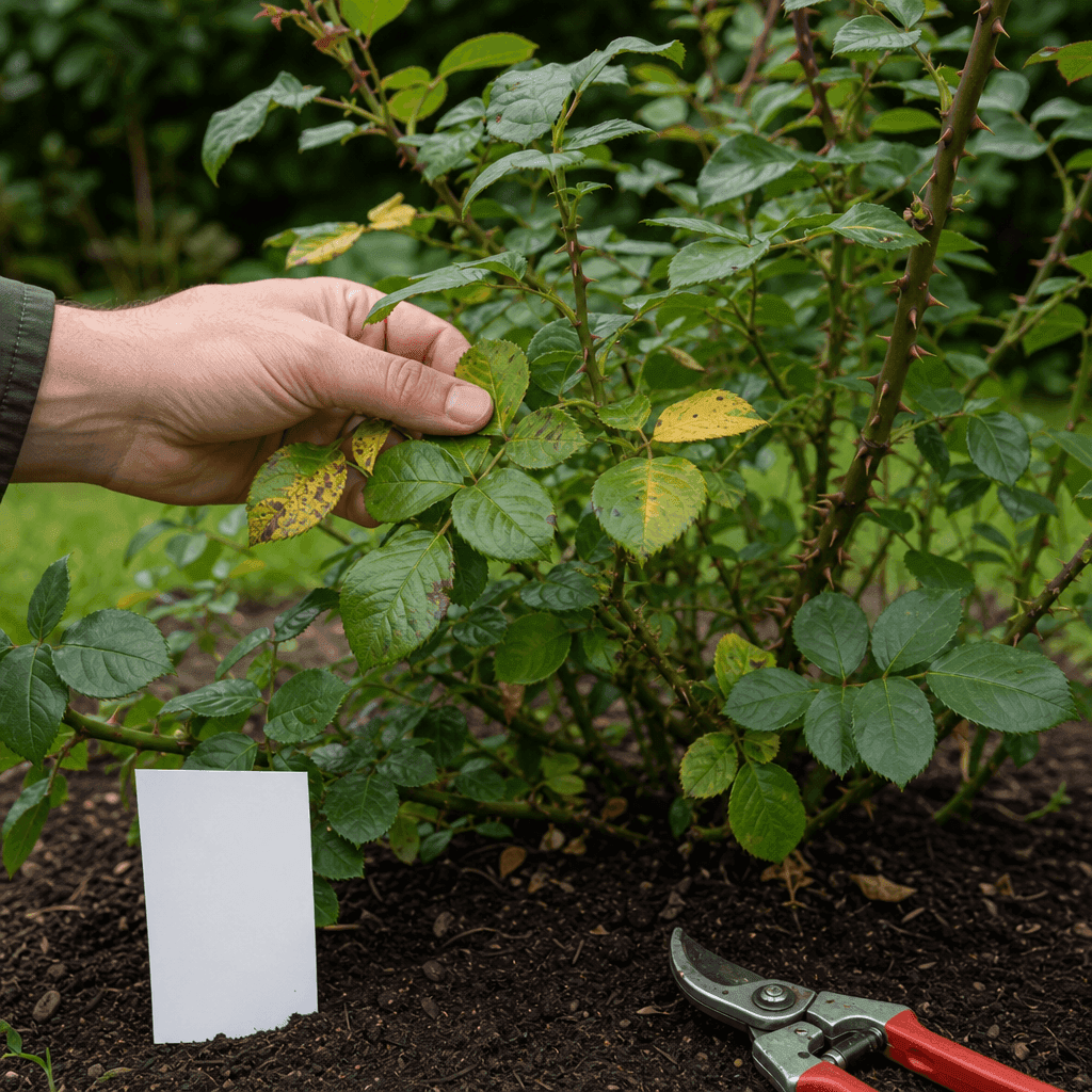 Rose Leaves Turning Yellow at the Bottom — decision path