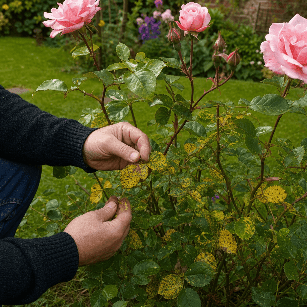 Rose Leaves Turning Yellow at the Bottom — overview