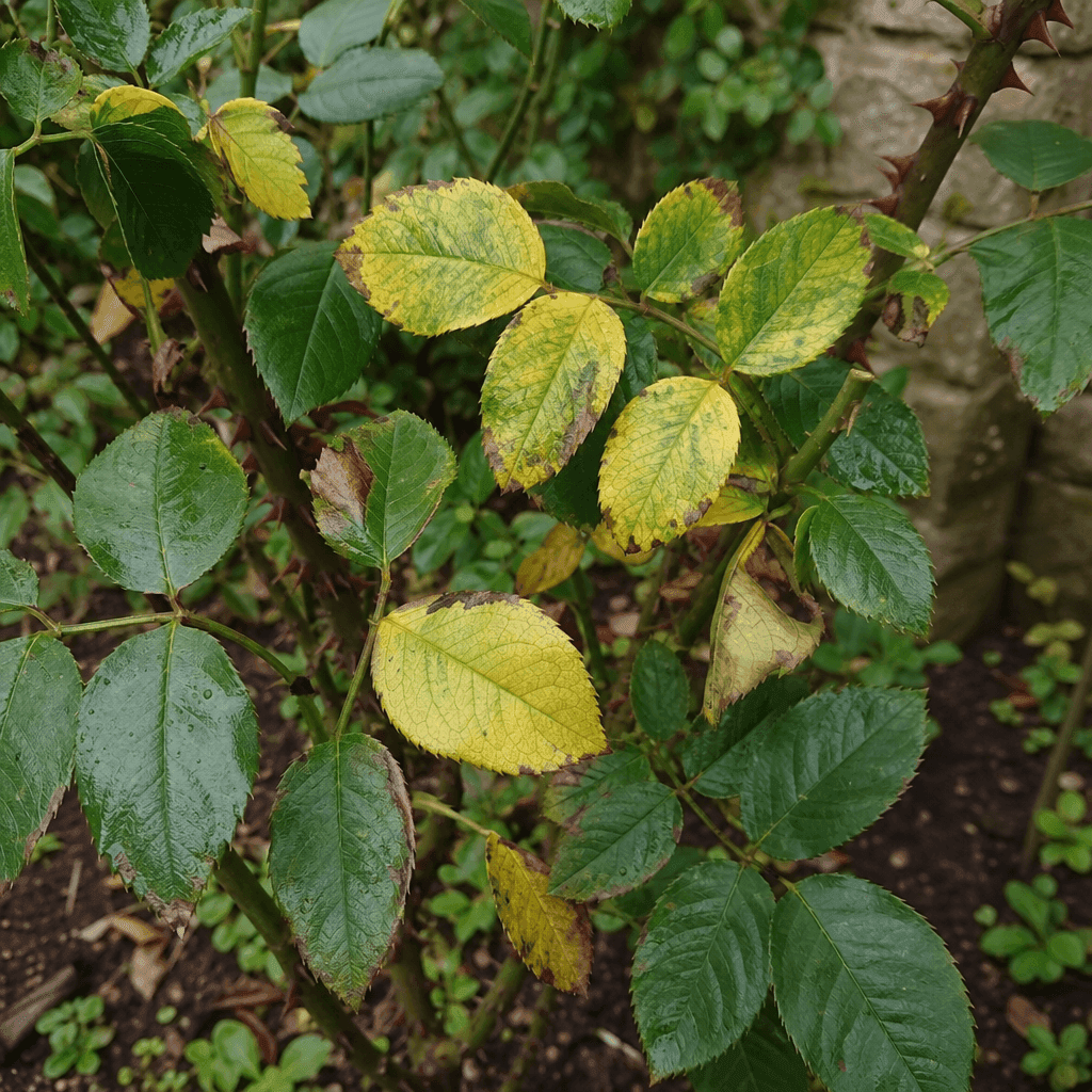 Rose Leaves Turning Yellow at the Bottom — UK timing notes