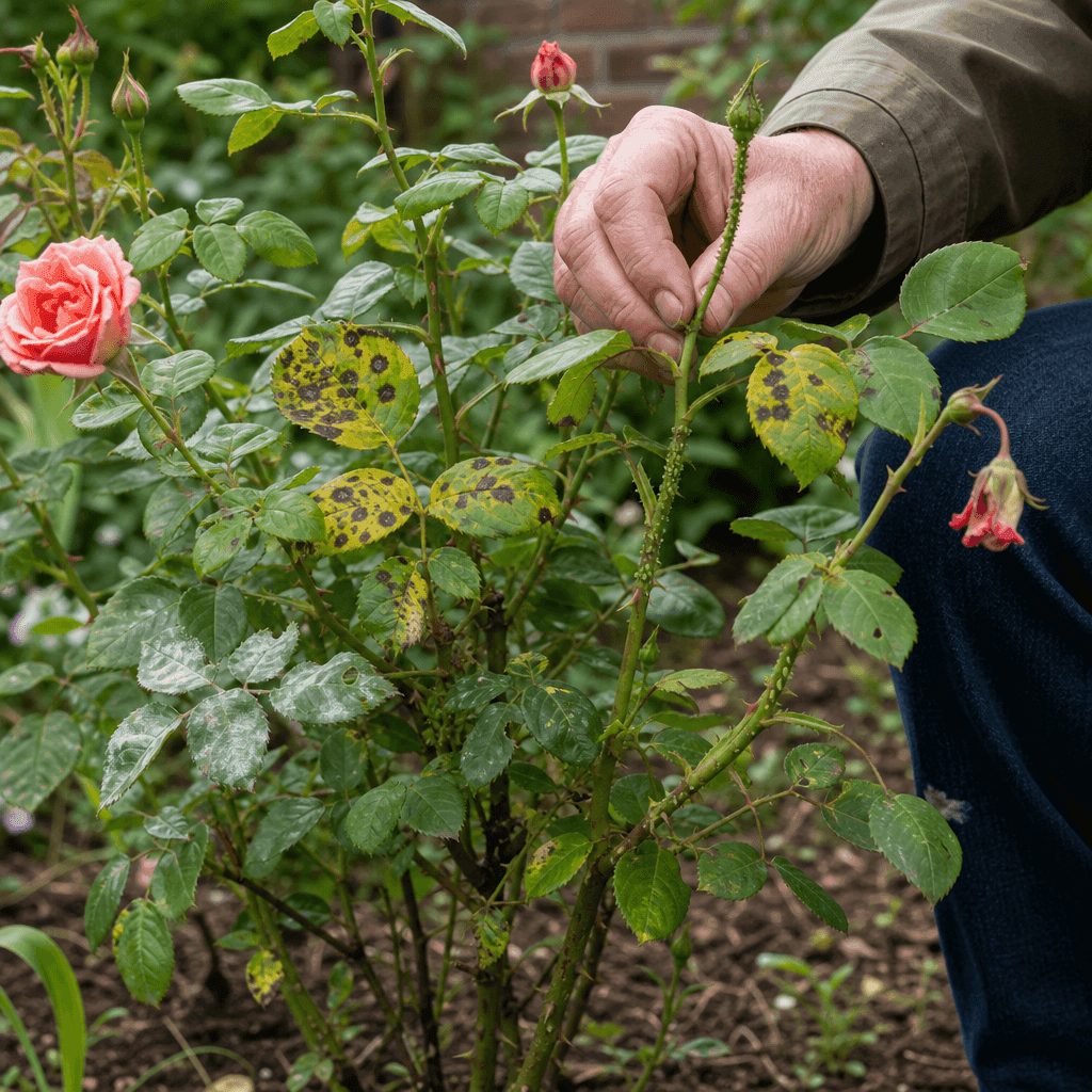 Rose problems — quick diagnosis chart